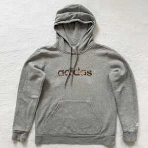 Adidas Women’s Grey Logo Hoodie Sweatshirt Size Medium Runs A Bit Small
